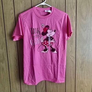 Talk to the Glove Minnie Mouse Pink Tshirt